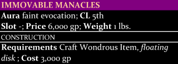 Immovable Manacles